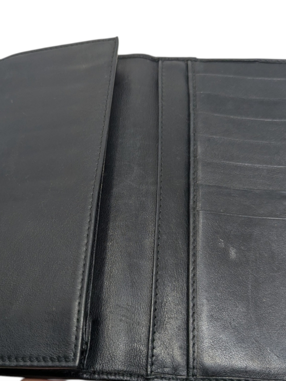 Gucci Guccissima Black Leather Interlocking GG Embossed Long Continental Wallet - Picture 6 of 16